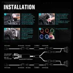 7 Inches 120W Bluetooth RGB LED Headlight High/Low Beam Halo Angel Eyes With DRL, IP67 Waterproof Rating with Aluminum Housing Material - Image 8