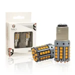 Tobys Super Bright Low Power 1157 44SMD LED Bulbs with 3030 Chip replacement for Back Up Reverse Brake Lights (Yellow)