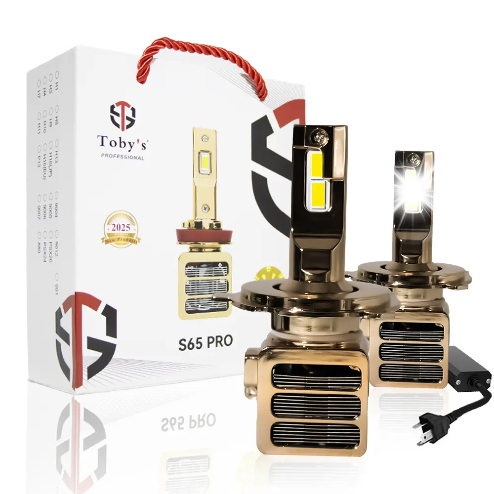 CVR-24.webp Tobys S65 PRO H4 2 Pieces 130W LED Headlight Bulb Assembly 13000 Lumens Xtreme Bright With Color Temperature 6500K - Image 1