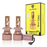 TBS DESIGN 2 Pieces TC30 MAX H7 60W/Pair LED Headlight Bulb Assembly 6000/Pair Lumens Xtreme Bright With Color Temperature 6500K