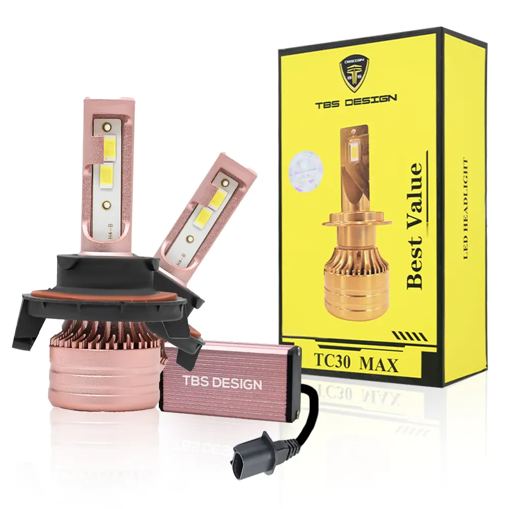 CVR-37.webp TBS DESIGN 2 Pieces TC30 MAX H13 60W/Pair LED Headlight Bulb Assembly 6000/Pair Lumens Xtreme Bright With Color Temperature 6500K - Image 1