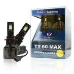 Tobys TY60 MAX PSX26 2 Pieces Car LED Headlight Bulbs tested 60watts Power and 6000 Lumens With Color Temperature 6500K