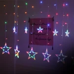 Star Moon String Lights Moon Star Curtain Style Led Decor Light Lights For Home Decoration Twinkle Fairy Light for Backyard Festivals (RGB) - Image 3