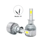 18W/Bulb Power Xtreme Brighter Whiter H1 Car LED Headlight, COB Light Source Technology with 1800Lm/Bulb Luminous Flux