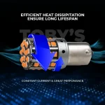 Tobys Super Bright Low Power 1156 44SMD LED Bulbs with 3030 Chip replacement for Back Up Reverse Brake Lights (Yellow) - Image 2