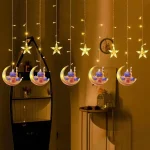 Toby's Mosque And Moon Design Curtain Ramadan Light