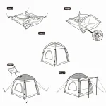 Tobys New Inflatable 02 Camping Tent with Pump, 4-6 Person Glamping Tents, Easy Setup 4 Season Waterproof Windproof Outdoor Oxford Tent, Luxury Cabin Tent with Mesh Windows & Doors - Image 12
