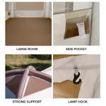 Tobys New Inflatable 02 Camping Tent with Pump, 4-6 Person Glamping Tents, Easy Setup 4 Season Waterproof Windproof Outdoor Oxford Tent, Luxury Cabin Tent with Mesh Windows & Doors - Image 9