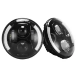 7 Inch Jeep LED Headlight 60W High/Low Beam Halo Angel Eyes, IP67 Waterproof Rating and Dustproof Design