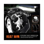 9 Inches TBS - 2002X 2Pcs Laser Led Off Road Lights 16600LM Round Pod Spot Driving Lights 2-kilometer Wide-view Distance for Jeep, Truck, Pickup - Image 4