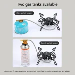 Toby's New Alloy Portable Picnic Camping Stove Windproof Design Gas Cooking Burner with Piezo Ignition and Carrying Case Foldable Stove for Outdoor Backpacking/Hiking/Picnic/Car - Image 4