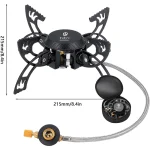 Toby's New Alloy Portable Picnic Camping Stove Windproof Design Gas Cooking Burner with Piezo Ignition and Carrying Case Foldable Stove for Outdoor Backpacking/Hiking/Picnic/Car - Image 7
