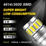 Super bright and Wider light-emitting area T10 13smd Bulbs For License Plate, Brake Lights, Reading Lamp, Signal Light, Parking Light, Roof Light, No flickering issue - Image 5