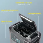 Toby's TBS 273A Portable Power Station 1500W 278100mAh With Solar Panel, 1008Wh Portable Charging Station Fast Recharge 80% in 1H, 3 AC Outlets (Peak 2500W) Portable Power Backup for Camping RV/Van Emergency - Image 4