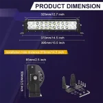 12 Inches Light Bar 72W Light Bar Combo Light, Floodlight, Spotlight - Image 3