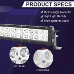 12 Inches Light Bar 72W Light Bar Combo Light, Floodlight, Spotlight - Image 2