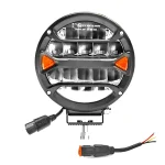 Toby's 7 Inch LED Round Driving Light Waterproof Offroad Lights Pods Led Work Lights for Trucks Pickup Jeep Wrangler