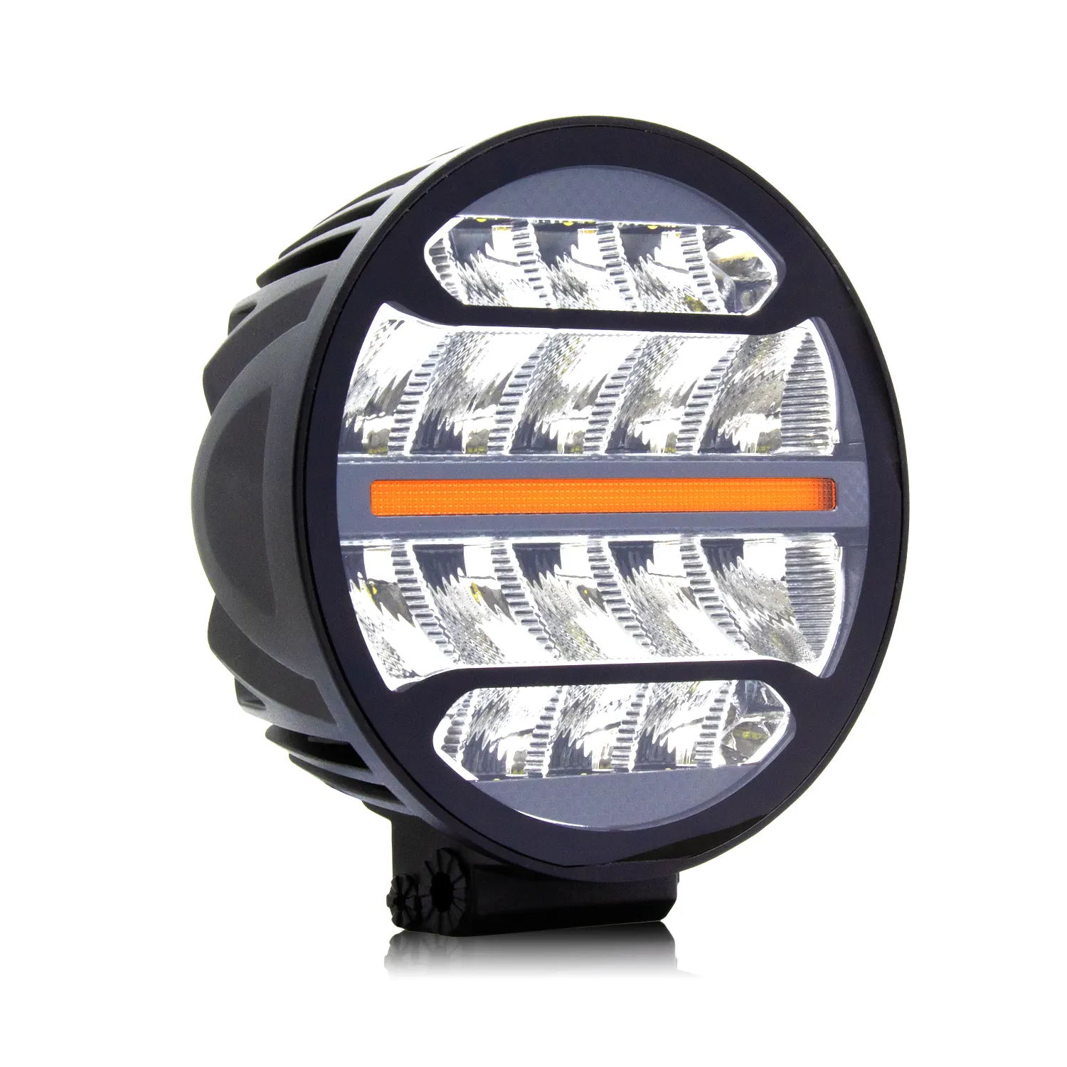 TD0390D-7-P7-1.webp Toby's TD0390D 7 inch Round Driving Lights with Amber White DRL - Image 1