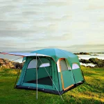 Tobys 096 Big Green Camping Tent with 2 Extra Dark Sleeping Cabins for 8-12 Person - Image 5