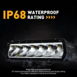 Toby's 6 Inch 30W 3000LM LED Light Bar Off Road Driving Light - Image 2