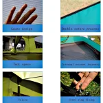 Tobys 096 Big Brown Camping Tent with 2 Extra Dark Sleeping Cabins for 8-12 Person - Image 4