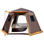 Tobys 091 Small Brown Pop Up Tent 3-5 Person Beach Tent Sun Shelter Outdoor Camping Family Tent Instant Tent Easy Set Up
