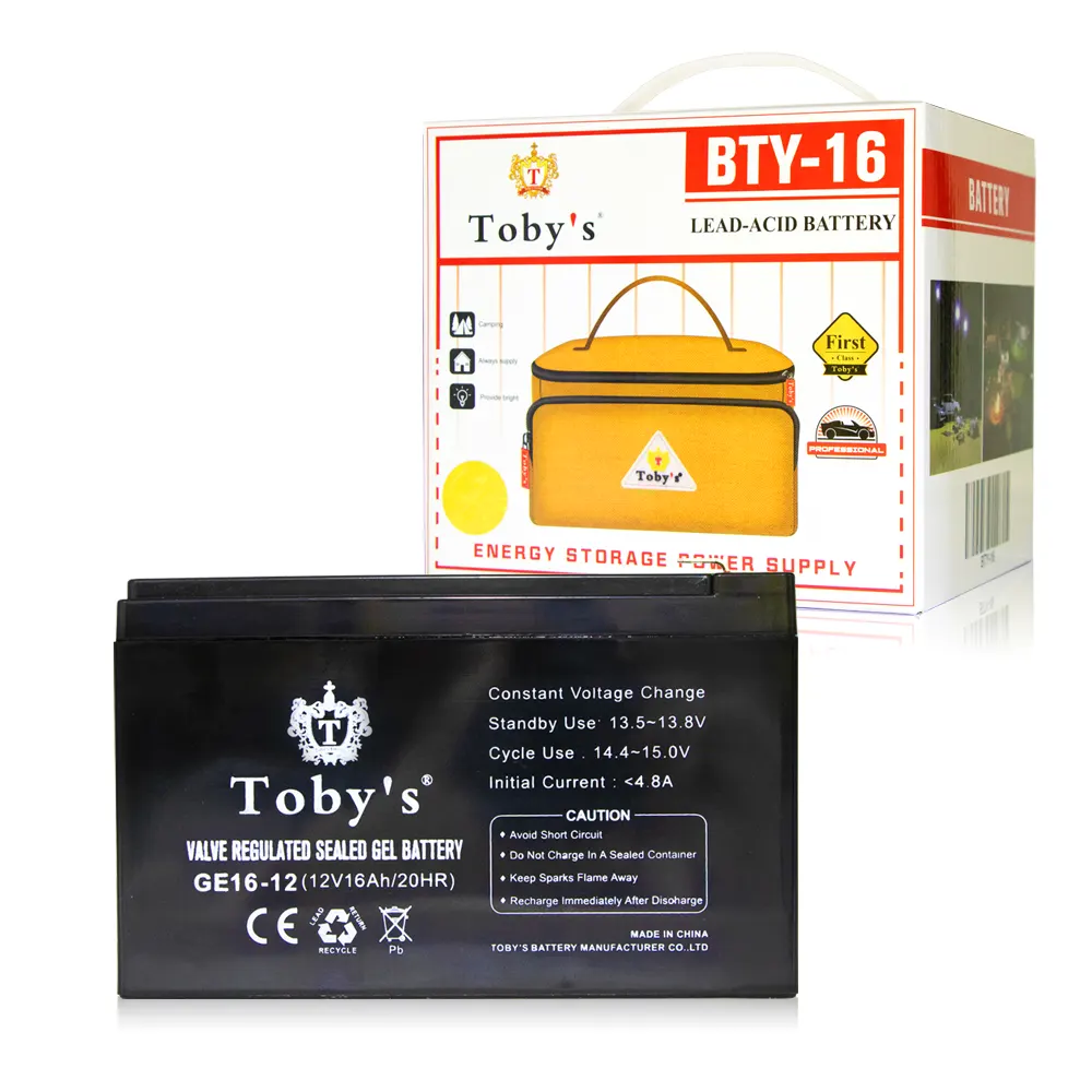 Tobysouq-BTY-16-1.webp Toby's BTY 16A Battery 16000mAh Power Rechargeable Battery Best For Camping Lights, ABS Housing Material - Image 1