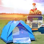 Tobys New Camping Tent 2-3 Person Automatic Pop Up Tent Outdoor Tent Beach Tent Windproof Rainproof Sunscreen Without Window - Image 4