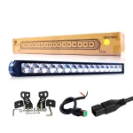 LED Bar Light, Toby's New 20" 80W Single Row Spot LED Light Bar Driving Lamp LED Work Light IP68 Waterproof for Off Road Truck Car ATV SUV Boat