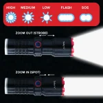 Toby's New Super Bright Flashlight,Retractable Zoomable Flashlight with 4 modes. - Image 5