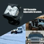 TBS DESIGN New Launched 3" 50W/Set Power Work Light Mini Auxiliary Headlight for Car Truck Motorcycle (White) - Image 7