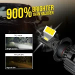 Tobys TF3 Max 2 Pieces H7 150W LED Headlight Bulb Assembly 15000 Lumens Xtreme Bright With Color Temperature 6500K - Image 5