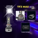 Tobys TF3 Max 2 Pieces 9006 150W LED Headlight Bulb Assembly 15000 Lumens Xtreme Bright With Color Temperature 6500K - Image 2