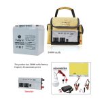 24A Rechargeable Battery with Inverter 12V-220V, 24A Battery for camping 24000mah Power