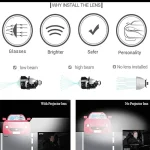 PRO 003 Projector Lens Universal fit 5500k HID Headlight - Image 6