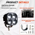 TBS S40W PRO Waterproof Driving Off-Road Work Lights  LED White And Yellow Driving Fog Lights 2 Pieces Of 3 Inch 40W For Off-Road 4X4 Jeep - Image 4