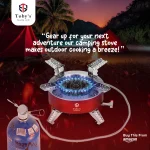 Toby's New Alloy Portable Picnic Camping Stove Windproof Design Gas Cooking Burner with Piezo Ignition and Carrying Case Foldable Stove for Outdoor Backpacking/Hiking/Picnic/Car - Image 6