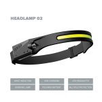 Tobys Headlamp 02 LED Head USB Headlamp Rechargeable 5 Modes Waterproof 600 Lumens COB LED Headlight Motion Sensor Headtorch with IPX4 Hands-Free Flashlight for Kids Adults Running Camping Hiking - Image 9
