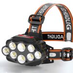 Tobys Headlamp 01  4Modes 8*XPG LED Headlamp USB Rechargeable Long Shoot Camping Head Light