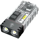 TOBY'S Mini LED pocket flashlight 13 light modes With double arc ignition COB Side Light Fluorescent effect USB-C charging UV light 110 DB emergency Beep - Image 2