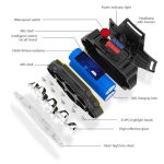Tobys Headlamp 01  4Modes 8*XPG LED Headlamp USB Rechargeable Long Shoot Camping Head Light - Image 10
