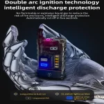 TOBY'S Mini LED pocket flashlight 13 light modes With double arc ignition COB Side Light Fluorescent effect USB-C charging UV light 110 DB emergency Beep - Image 3