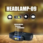 Tobys Headlamp 09 Head-Mounted COB Headlight USB Rechargeable LED Floodlight for Outdoor Camping - Image 4