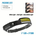 Toby's LED Super Bright COB LED Head Torch 8 Lighting Modes Headlamp Hard Hat Light with Motion Sensor and IPX4 Waterproof - Image 10