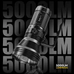 Toby's TORCH-120 High Power 50W Flashlight with 760M Range 5000LM Brightness USB Rechargeable Waterproof Emergency SOS and Handle Grip - Image 3