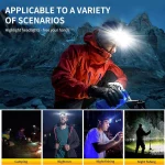 Tobys Headlamp 09 Head-Mounted COB Headlight USB Rechargeable LED Floodlight for Outdoor Camping - Image 6