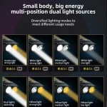 TOBY'S Mini LED pocket flashlight 13 light modes With double arc ignition COB Side Light Fluorescent effect USB-C charging UV light 110 DB emergency Beep - Image 6
