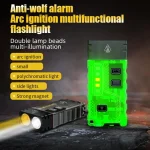 TOBY'S Mini LED pocket flashlight 13 light modes With double arc ignition COB Side Light Fluorescent effect USB-C charging UV light 110 DB emergency Beep - Image 7