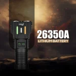 Toby's High-Power Multifunction Flashlight with 6*T6 Bulbs and COB Side Lights ? Rechargeable Waterproof and Ultra-Bright for Outdoor Use - Image 5