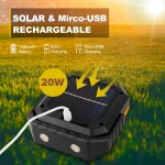 TBS DESIGN BV-12 Portable Solar LED Work Light Hanging Hook 3 Lighting Modes Rechargeable Magnetic Work Light Waterproof - Image 5